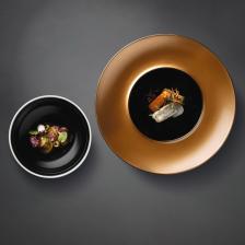 BergHOFF Набор тарелка сервировочная с миской Gem черный/золотой – фото 1