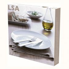 LSA Набор обеденных тарелок Dine 24 см, 4 шт белый – фото 3