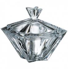 Ваза для конфет 22 см с крышкой Crystalite Bohemia "Метрополитэн /Без декора" / 091241