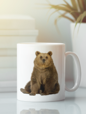 Aksisur Кружка с изображением Медведь, Медвежонок (Bear) белая 0051