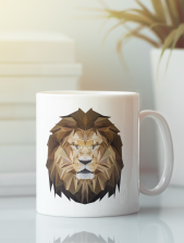 Aksisur Кружка с изображением Лев (Lion) белая 006