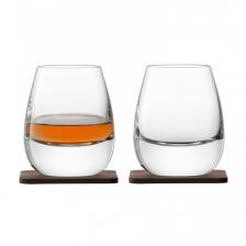 LSA набор стаканов Whisky islay tumbler & walnut coaster 2 шт 250 мл бесцветный/коричневый – фото 1