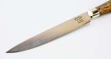 Нож кухонный Универсал-1 Х12МФ, карельская береза, мельхиор – фото 3