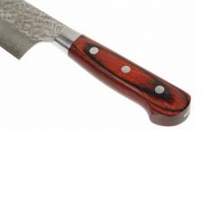 Нож Сантоку 180 мм, Sakai Takayuki, сталь VG-10 Damascus, рукоять дерево Pakka wood, коричневый – фото 2