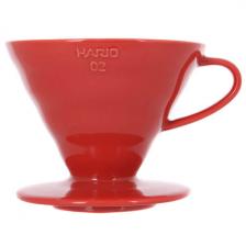 Воронка керамическая для приготовления кофе HARIO VDC-02R, красная
