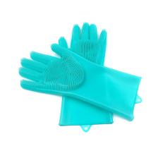 Силиконовые перчатки для мытья посуды Livingenie, бирюзовый