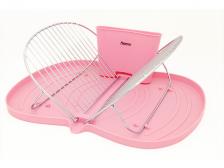 Сушилка для посуды с розовым поддоном 48x36x18 см (хромированное покрытие) Fissman 7099