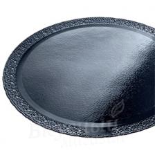 Подложка под торт усиленная 12 см. черная ЛЕОНАРДО 2,5 мм.