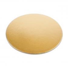 Подложка для торта круглая диаметр 300 мм толщ. 3,2 мм золото