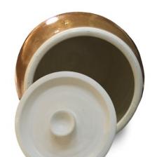 Глиняный бочонок для засолки с крышкой, полная глазурь (10 л)
