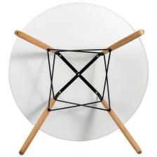 Стол обеденный Eames DSW (круглый, белый/бук, d1000х740 мм) – фото 1