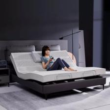 Умная двуспальная кровать Xiaomi 8H Milan Smart Leather Electric Bed S 1.8 m Grey Blue (умное основание и латексный матрас RA Alpha) – фото 4