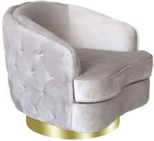 Кресло вращающееся велюр светло-серый Garda Decor Размер: 81*71*84 см MT-G331362