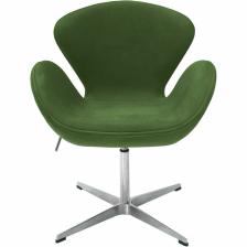BRADEX Home Дизайнерское кресло SWAN CHAIR зеленый, искусственная замша – фото 1
