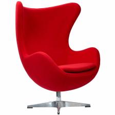 BRADEX Home Дизайнерское кресло EGG CHAIR красный кашемир