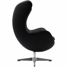 BRADEX Home Дизайнерское кресло EGG CHAIR чёрный, прессованная кожа – фото 2