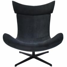 BRADEX Home Дизайнерское кресло IMOLA графит, искусственная замша – фото 1