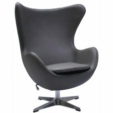 BRADEX Home Дизайнерское кресло EGG CHAIR серый, прессованная кожа