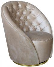 Кресло вращающееся велюр кремовый Garda Decor Размер: 82*92*84 см MT-G331366