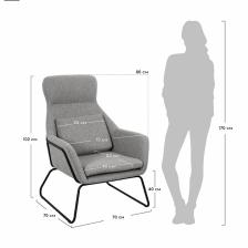 BRADEX Home Дизайнерское кресло ARCHIE горчичный вельвет – фото 3