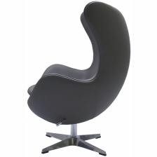 BRADEX Home Дизайнерское кресло EGG CHAIR серый, прессованная кожа – фото 2