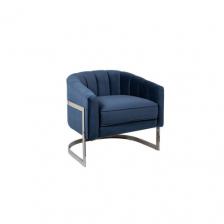 Кресло На Металлическом Каркасе Темно-Синее Zw-777 Blu Ss От Lalume – фото 1