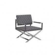 Кресло На Металлическом Каркасе Черно-Белое Zw-661 От Lalume – фото 1
