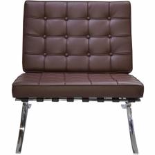 BRADEX Home Дизайнерское кресло BARCELONA CHAIR коричневый, прессованная кожа – фото 4