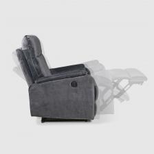 Кресло-реклайнер механическое Liyasi 71x90x101 см Серый – фото 3