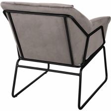BRADEX Home Дизайнерское кресло ALEX латте велюр с оттоманкой – фото 3