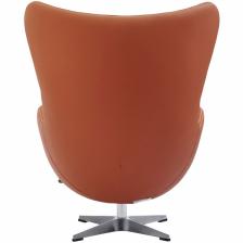 BRADEX Home Дизайнерское кресло EGG CHAIR оранжевый, прессованная кожа – фото 4