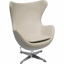 BRADEX Home Дизайнерское кресло EGG CHAIR латте, прессованная кожа