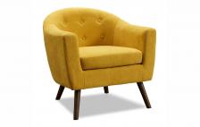 Кресло Florence, желтый шафран/орех