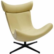 BRADEX Home Дизайнерское кресло IMOLA золотисто-бежевый, прессованная кожа
