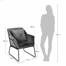 BRADEX Home Дизайнерское кресло ALEX горчичный велюр – фото 3