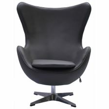 BRADEX Home Дизайнерское кресло EGG CHAIR серый, прессованная кожа – фото 1