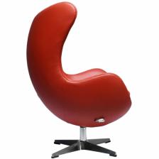 BRADEX Home Дизайнерское кресло EGG CHAIR красный, прессованная кожа – фото 2