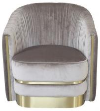 Кресло велюровое (серо-коричневое) Garda Decor Размер: 82*83*91 см MT-G435007