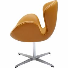 BRADEX Home Дизайнерское кресло SWAN CHAIR оранжевый, прессованная кожа – фото 2