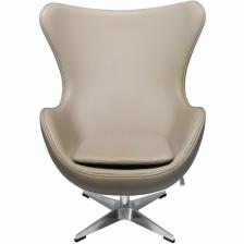 BRADEX Home Дизайнерское кресло EGG CHAIR латте, прессованная кожа – фото 1
