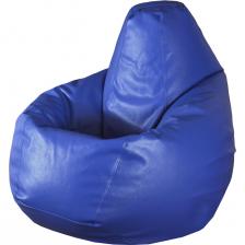 Кресло-мешок ПАЗИТИФЧИК Груша: БМЭ3, экокожа, 130х85 см, синий
