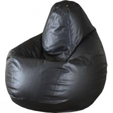 Кресло-мешок ПАЗИТИФЧИК Груша: БМЭ1, экокожа, 90х80 см, черный