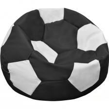 Кресло-мешок ПАЗИТИФЧИК Мяч: БМЭ6, экокожа, 80х80 см, черный/белый