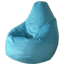 Кресло-мешок ПАЗИТИФЧИК Груша, велюр, 110х85 см, голубой