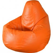 Кресло-мешок ПАЗИТИФЧИК Груша: БМЭ5, экокожа, 160х100 см, оранжевый