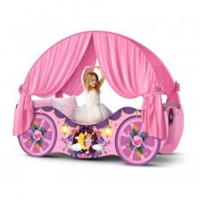 Кровать карета детская кровать для девочки Принцесса 02