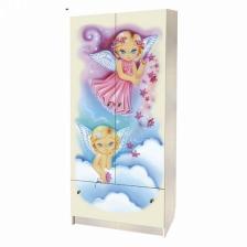 Шкаф для одежды с рисунком ШДП 80/1-12 "Ангелы"
