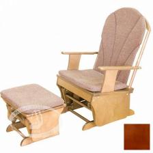 С 454 Кресло-качалка с подставкой для ног (П08 красно-коричневый)