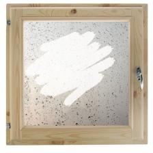 Окно 50х60 см, "Капли на стекле", однокамерный стеклопакет, уплотнитель, хвоя