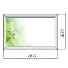 Окно ПВХ 450*550мм глухое с энергосберегающим стеклопакетом, 2 стекла – фото 2